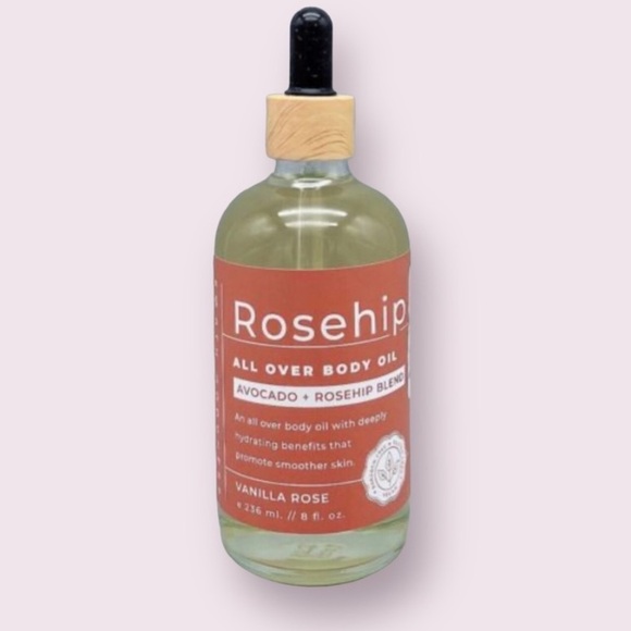 Avocado Rosehip blend Vanilla Rose All Over Body Oil Earth Goodness 8 oz NEW - Picture 1 of 6